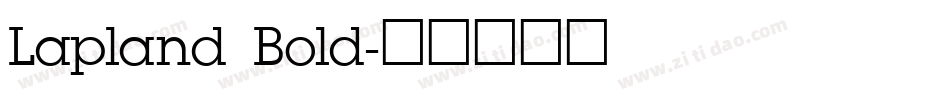 Lapland Bold字体转换